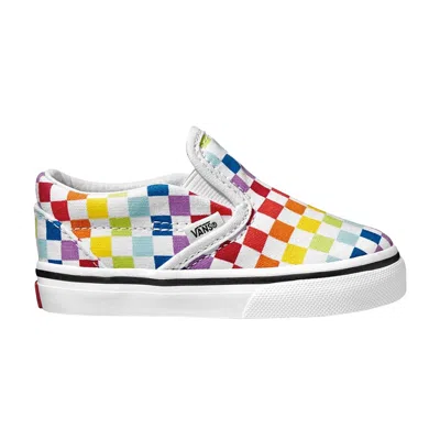 Pre-owned Vans Classic Slip-on Toddler 'rainbow Checkerboard' | Multi-color | Infant Size 6.5