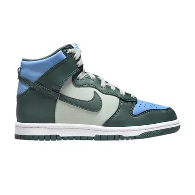 Pre-owned Nike Dunk High Gs 'deep Jungle University Blue' | Green | Kid's Size 7
