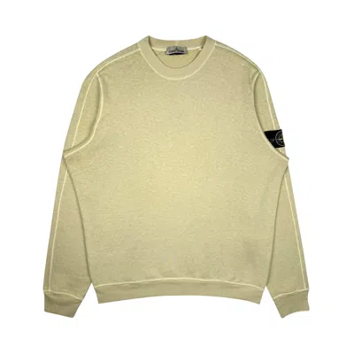 Pre-owned Stone Island Logo Patch Crewneck Sweatshirt 'natural' | Tan | Men's Size S