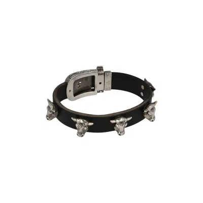 Pre-owned Gucci Anger Forest Bull Head Bracelet 'silver' | Men's Size 19