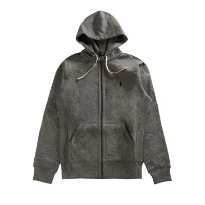 Pre-owned Polo Ralph Lauren Fleece Full-zip Hoodie 'ash Grey Heather' | Men's Size Xxl