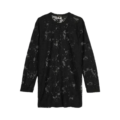 Pre-owned Comme Des Garçons Homme Deux Comme Des Garçons Homme Plus Polyester Raschel Lace 2 Garment Washed T-shirt 'black' | Men's Size M