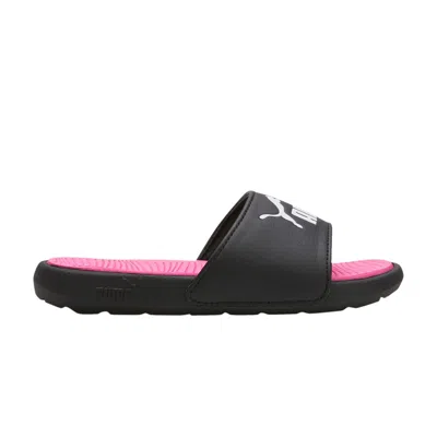 Pre-owned Puma Cool Cat 2.0 Slides Little Kid 'black Knockout Pink' | Kid's Size 13