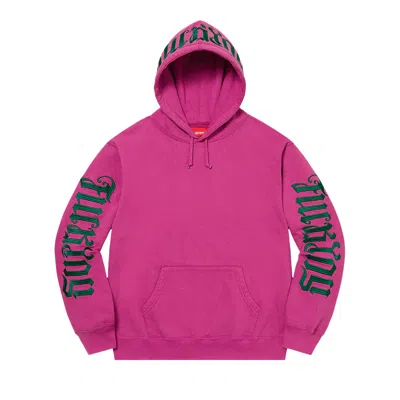Pre-owned Supreme Ambigram Hooded Sweatshirt 'raspberry' | Pink | Men's Size Xxl