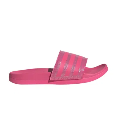 Pre-owned Adidas Originals Adidas Adilette Comfort Slide J 'pulse Magenta Glitter' | Pink | Kid's Size 11