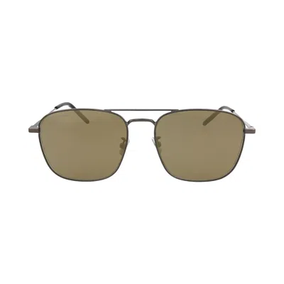 Pre-owned Saint Laurent Aviator Sunglasses 'ruthenium/brown' | Silver | Men's Size Onesize