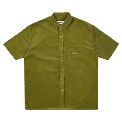 Pre-owned Palace Washed Cord Shirt 'green' | Men's Size L