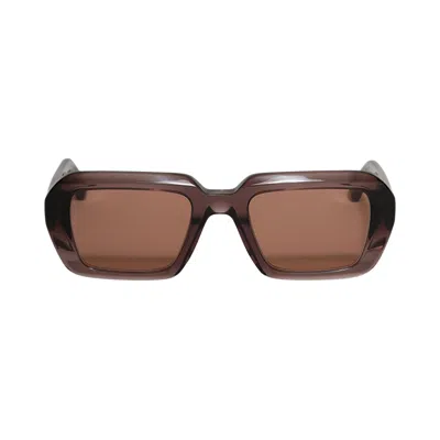 Pre-owned Mykita Nima Sunglasses 'maroon/shiny Silver Cruxite Brown' | Red | Men's Size Onesize