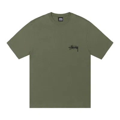 Pre-owned Stussy Stock Dog Tee 'olive' | Green | Men's Size Xl