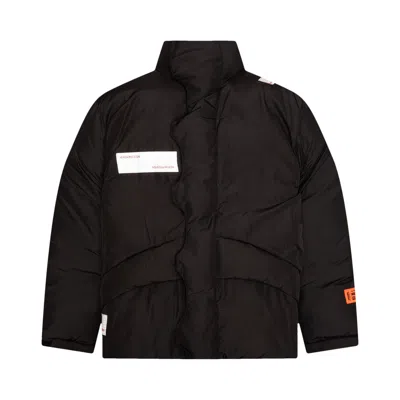 Pre-owned Heron Preston Hiking Tape Puffer Jacket 'black' | Men's Size L