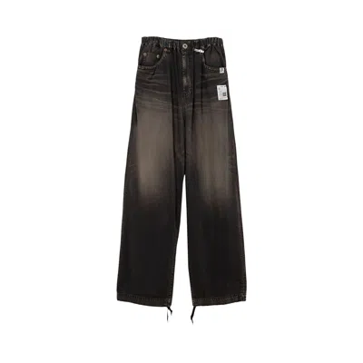 Pre-owned Miharayasuhiro Maison Mihara Yasuhiro Light Wide Jeans 'black' | Men's Size 46