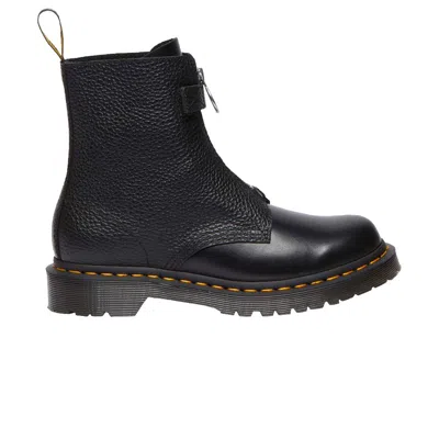 Pre-owned Dr. Martens' Dr. Martens Wmns 1460 Front Zip Leather Lace Up Boot 'black' | Women's Size 6