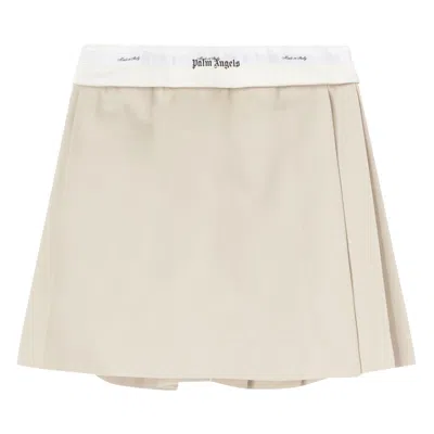 Pre-owned Palm Angels Reversed Waistband Chino Skirt 'beige' | Cream | Women's Size Xxs