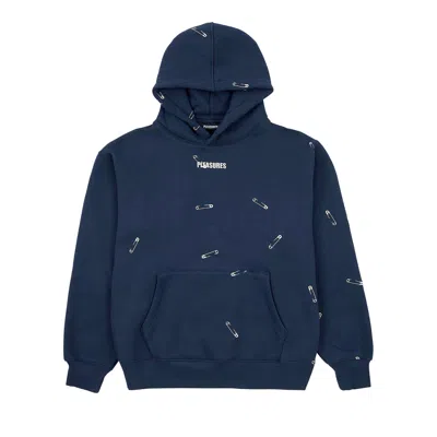 Pre-owned Pleasures Safety Pin Hoodie 'navy' | Blue | Men's Size Xl