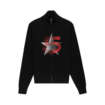 Pre-owned Sp5der 5 Star Zip Sweater 'black' | Men's Size S