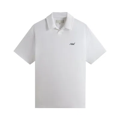 Pre-owned Kith Micro Waffle Drew Polo 'white' | Men's Size Xl