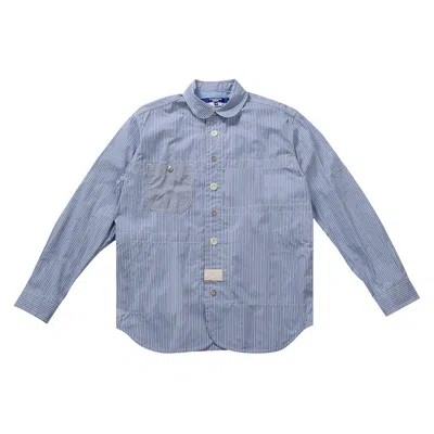 Pre-owned Junya Watanabe Man Long-sleeve Workwear Shirt 'blue/saxe/white' | Men's Size M