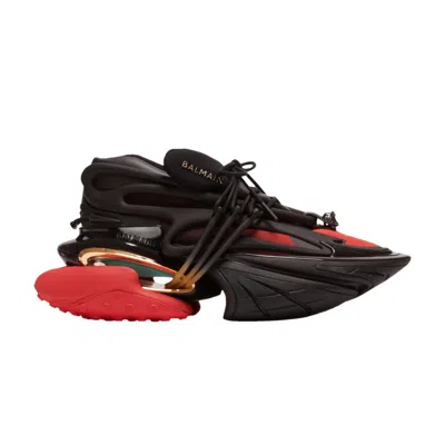 Pre-owned Balmain Unicorn Low 'black Red' | Men's Size 45