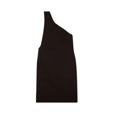 Pre-owned Bottega Veneta One Shoulder Knit Midi Dress 'brown' | Women's Size 42