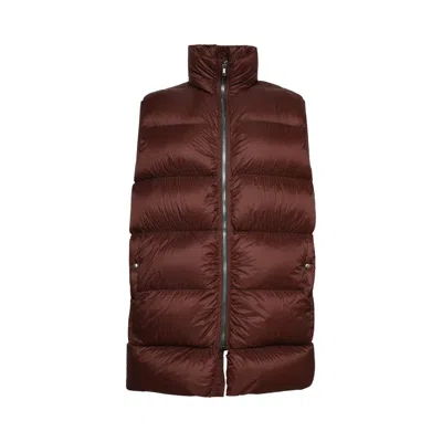 Pre-owned Rick Owens Flight Vest 'throat' | Brown | Men's Size 50