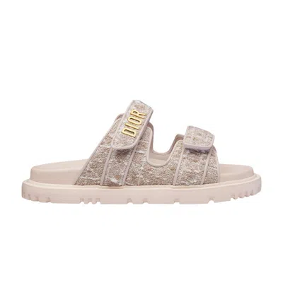 Pre-owned Dior Wmns Act Slide 'cannage Tweed - Beige' | Cream | Women's Size 36