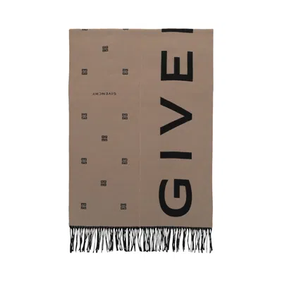 Pre-owned Givenchy 4g Knit Scarf 'beige/black' | Tan | Men's Size Onesize