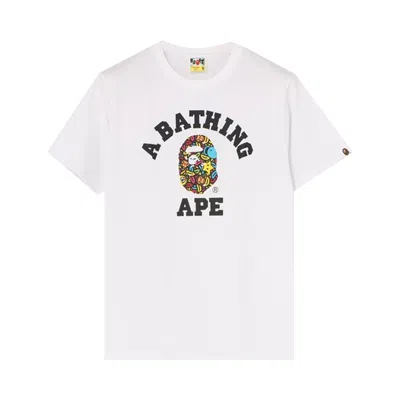 Pre-owned Bape Milo Banana Pool College T-shirt 'white' | Men's Size Xl