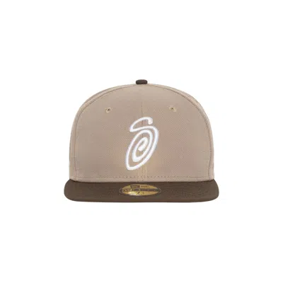 Pre-owned Stussy Curly S 59fifty New Era Cap 'khaki/brown' | Multi-color | Men's Size 7.375