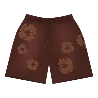 Pre-owned Denim Tears Mono Cotton Wreath Sweat Shorts 'brown' | Men's Size L