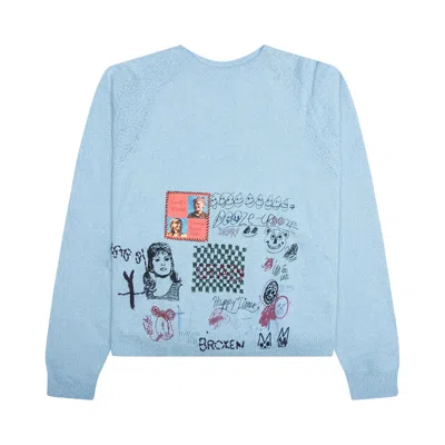 Pre-owned Paly Hollywood Booze Crooze Knit Sweater 'baby Blue' | Men's Size Xl
