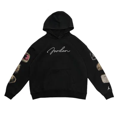 Pre-owned Air Jordan Brooklyn Fleece Pullover Hoodie 'black/sail' | Women's Size Xs