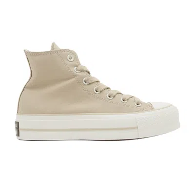 Pre-owned Converse Wmns Chuck Taylor All Star Lift Platform High 'beach Stone' | Cream | Women's Size 5