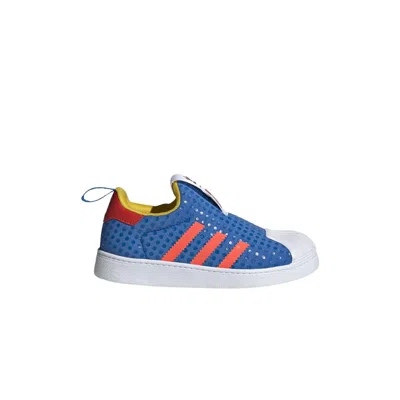 Pre-owned Adidas Originals Adidas Lego X Superstar 360 J 'shock Blue' | Kid's Size 11