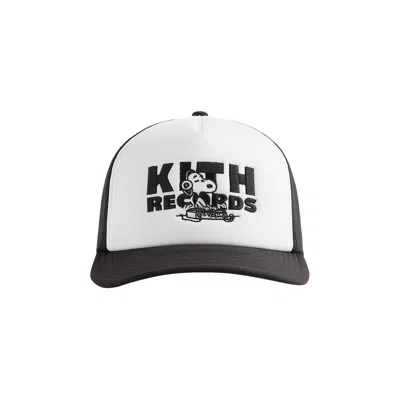 Pre-owned Kith For Peanuts  Records Nolan Poly Foam Trucker 'black' | Men's Size Onesize