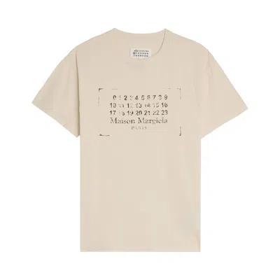 Pre-owned Maison Margiela Ring Spun Jersey T-shirt 'butter' | Cream | Women's Size Xxl