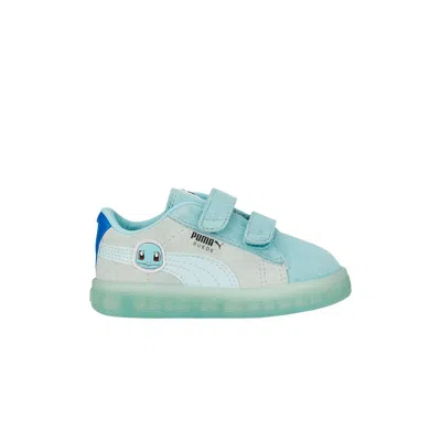 Pre-owned Puma Pokémon X Suede Infant 'squirtle' | Blue | Infant Size 8