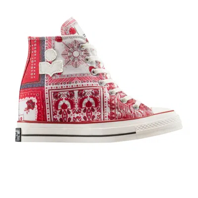 Pre-owned Converse Isabel Marant X Wmns Chuck 70 Wedge Platform High 'red Bandana Scarf' | Women's Size 5