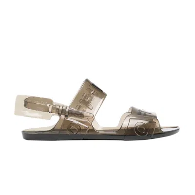 Pre-owned Off-white Wmns Sheer Zip Tie Sandal 'jelly Brown' | Women's Size 36