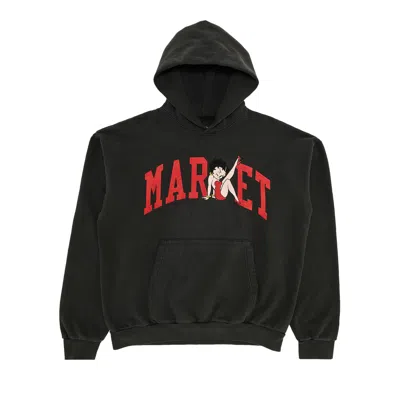 Pre-owned Market Betty Boop Hoodie 'washed Black' | Men's Size Xl