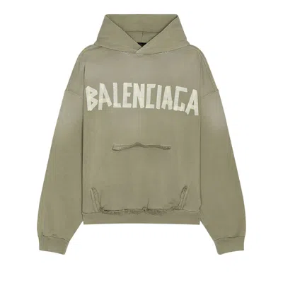 Pre-owned Balenciaga Ripped Pocket Hoodie 'army Green' | Men's Size Xxl