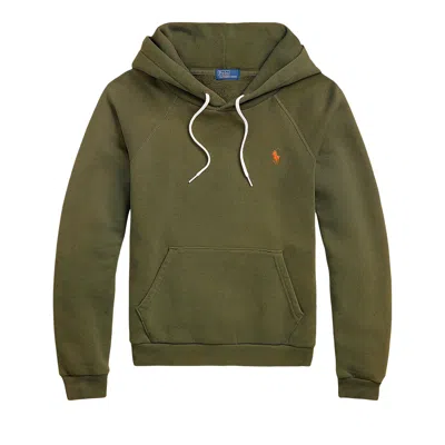 Pre-owned Polo Ralph Lauren Shrunken Fit Fleece Hoodie 'thermal Green' | Women's Size S