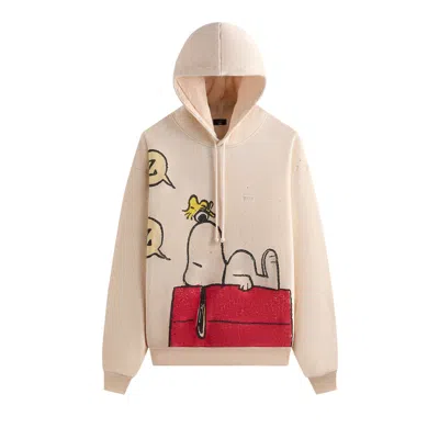 Pre-owned Kith For Peanuts Sleeping Doghouse Comic Nelson Hoodie 'sandrift' | Tan | Men's Size L