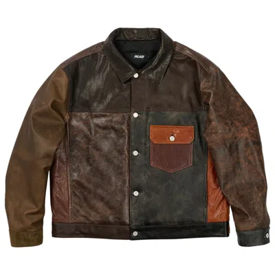 Pre-owned Palace Patchy Leather Jacket 'multicolor' | Multi-color | Men's Size M