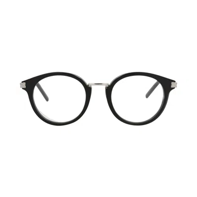 Pre-owned Givenchy Round Optical Glasses 'black/silver/transparent' | Women's Size Onesize