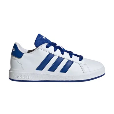 Pre-owned Adidas Originals Adidas Grand Court Lace-up K 'white Royal Blue' | Kid's Size 1