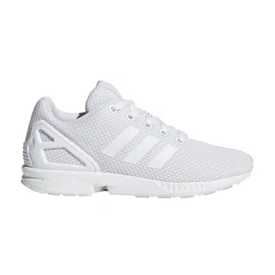 Pre-owned Adidas Originals Adidas Zx Flux J 'triple White' | Kid's Size 5