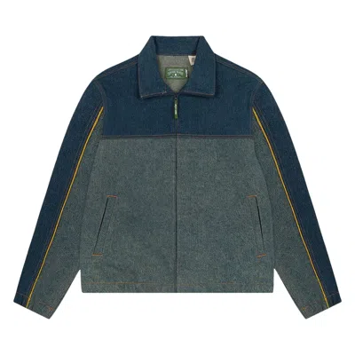 Pre-owned Denim Tears X Levi's Cotton Fleur De-lis Denim Track Jacket 'light Wash' | Blue | Men's Size L