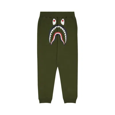Pre-owned Bape Shark Sweat Pants 'olive' | Green | Men's Size L