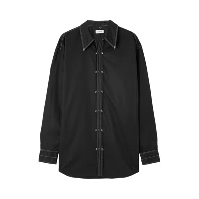 Pre-owned Lemaire Embellished Metal Shirt 'black' | Women's Size M