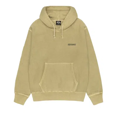 Pre-owned Stussy Jumbo Hoodie Pigment Dyed 'elm' | Green | Men's Size L